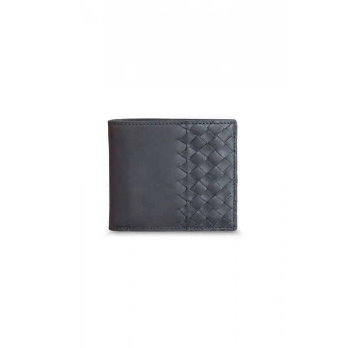 Guard Mat Siyah Mat El Örgüsü  Deri Erkek Cüzdan