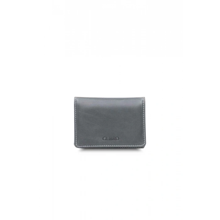 Guard Mıknatıslı Küçük Boy Antik Deri Koyu Gri Kartlık/Kartvizitlik