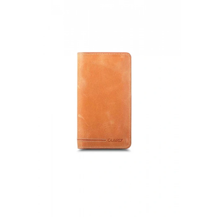 Guard Plus Telefon Girişli Antik Sarı Deri Unisex Cüzdan