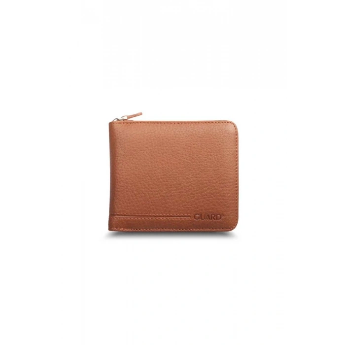 Guard Retro Fermuarlı Deri Taba Cüzdan