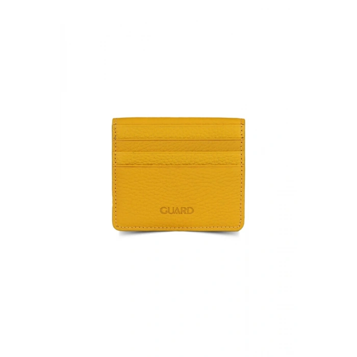 Guard Sarı Patlı Tasarım Deri Kartlık