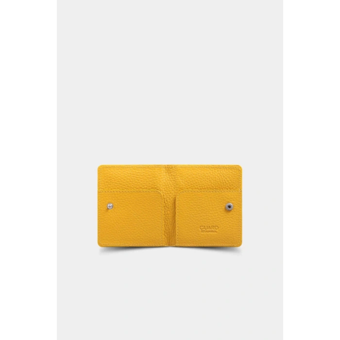 Guard Sarı Patlı Tasarım Deri Kartlık