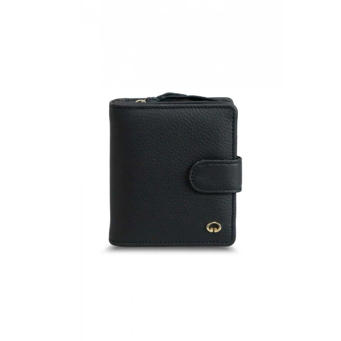 Guard Siyah Çok Bölmeli Şık Deri Bayan Cüzdanı