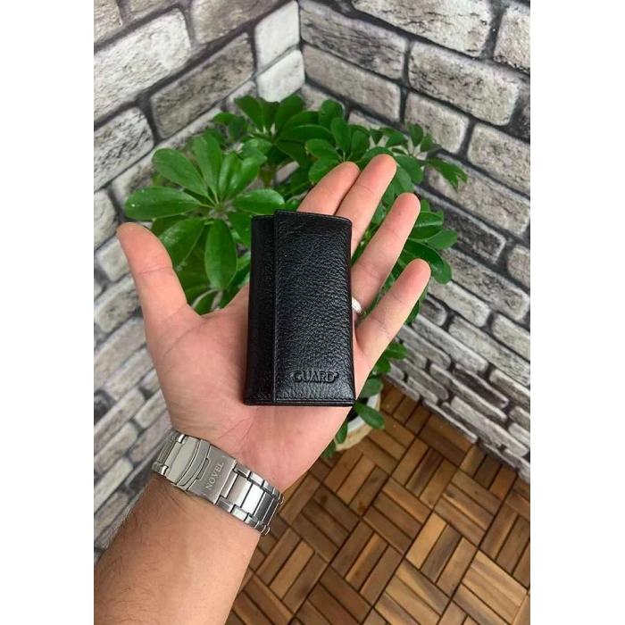 Guard Siyah Deri Anahtarlık