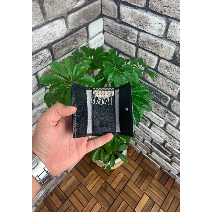 Guard Siyah Deri Anahtarlık