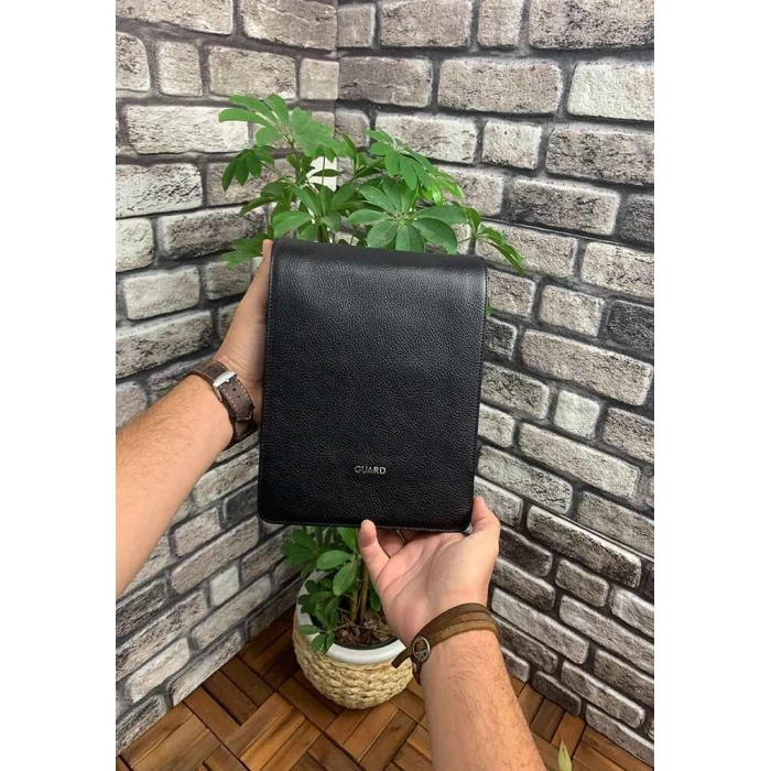 Guard Siyah Deri Omuz Askılı Çanta