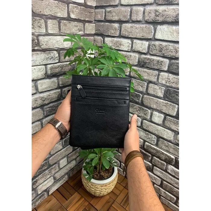 Guard Siyah Deri Omuz Askılı Çanta