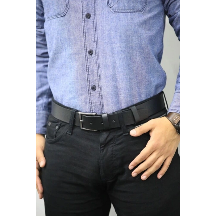 Guard Siyah Erkek Deri Kemer 4,5 Cm