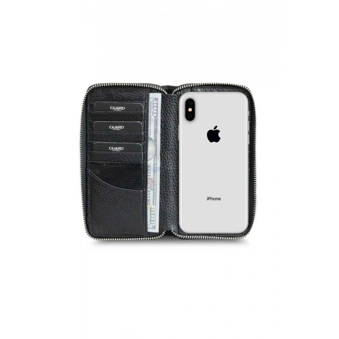 Guard Siyah Fermuarlı Portföy Cüzdan