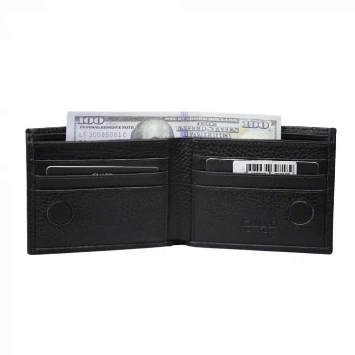 Guard Siyah Hakiki Deri Mıknatıslı Erkek Cüzdanı