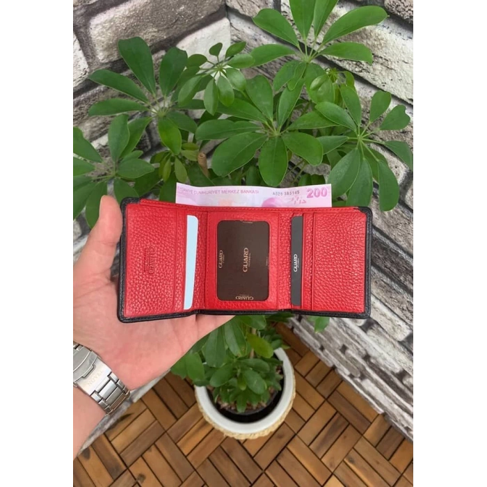 Guard Siyah-Kırmızı Deri Erkek Cüzdanı