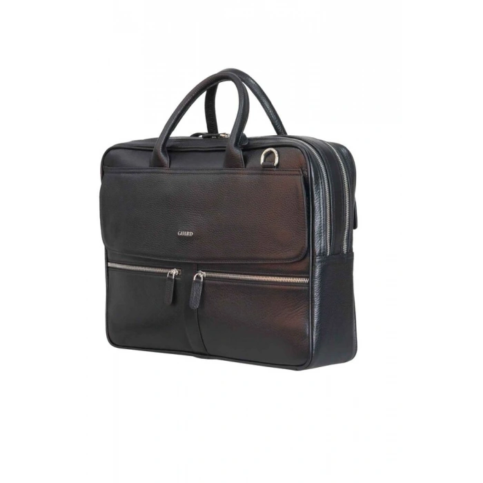 Guard Siyah Mega Boy Laptop Girişli Deri Evrak Çantası
