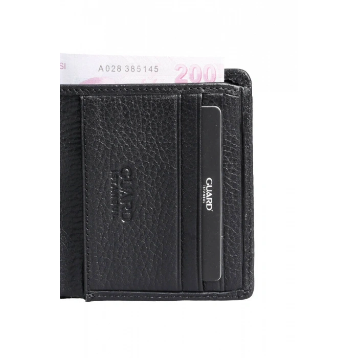 Guard Siyah  Minimal Spor Deri Erkek Cüzdanı