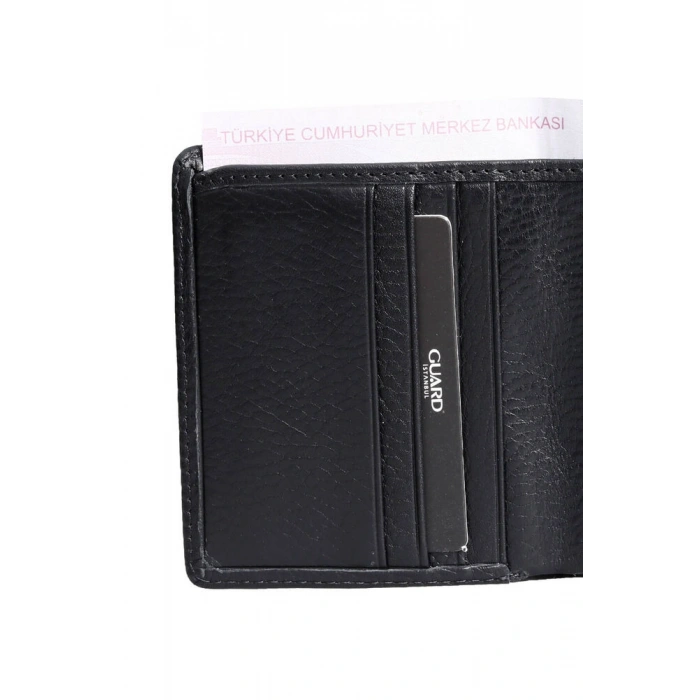 Guard Siyah  Minimal Spor Deri Erkek Cüzdanı