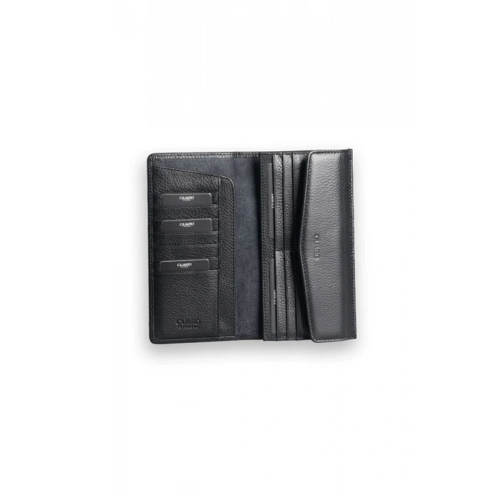 Guard Siyah Telefon Girişli Deri Bayan Cüzdanı