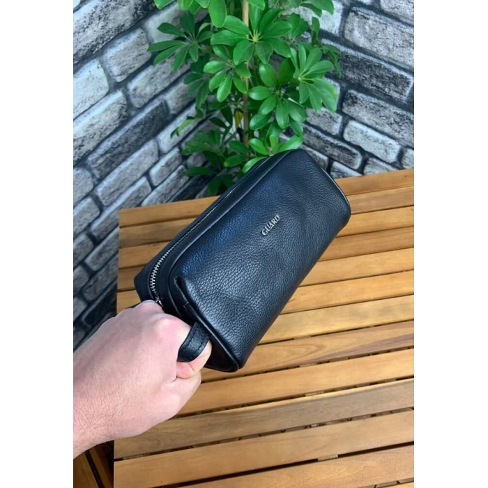 Guard Siyah  Unisex Deri El Çantası