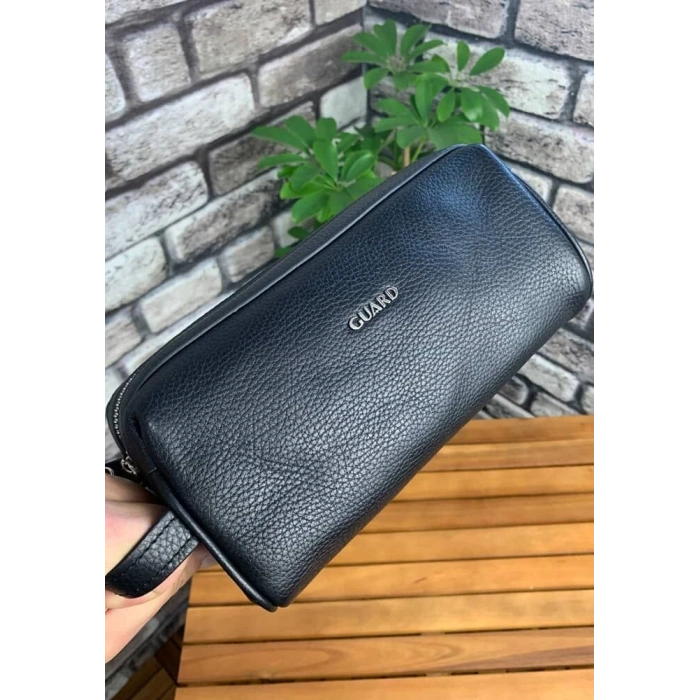 Guard Siyah  Unisex Deri El Çantası