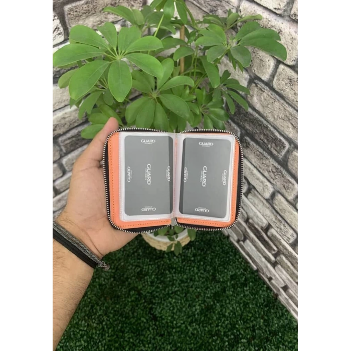 Guard Timsah Baskılı Siyah Deri Kartlık