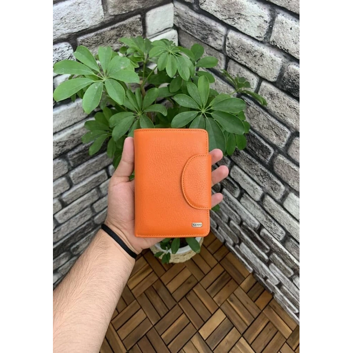 Guard Turuncu Deri Bayan Cüzdan