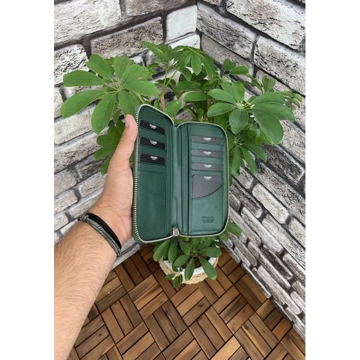 Guard Yeşil Safiano Fermuarlı Portföy Cüzdan