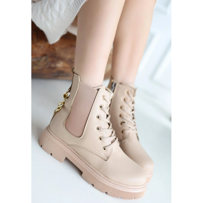 Harte Siyah Cilt Bağcıklı Bot