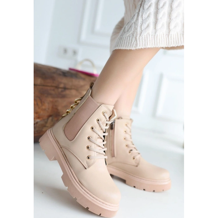 Harte Siyah Cilt Bağcıklı Bot