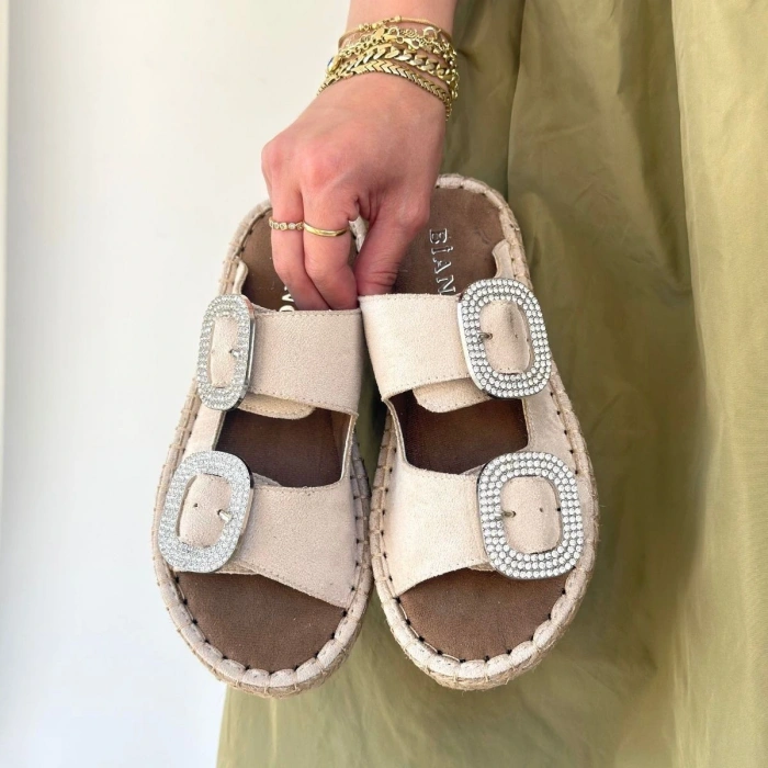 Hertas Siyah Nubuk Tokalı Terlik