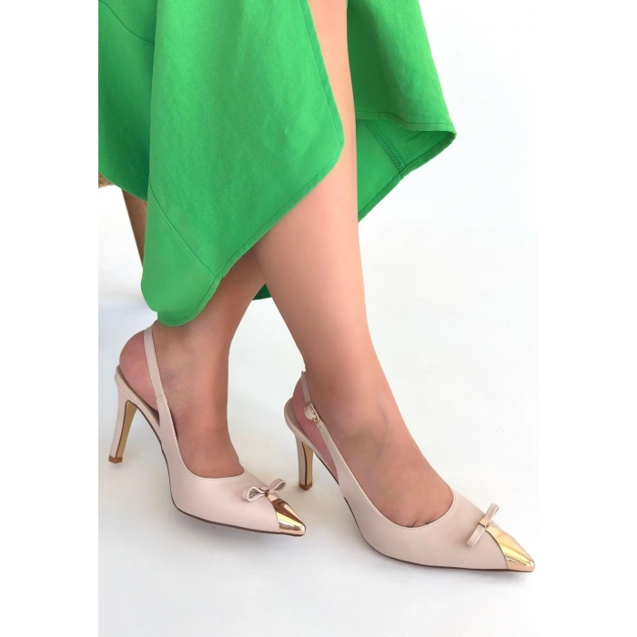 Joye Siyah Cilt Topuklu Ayakkabı