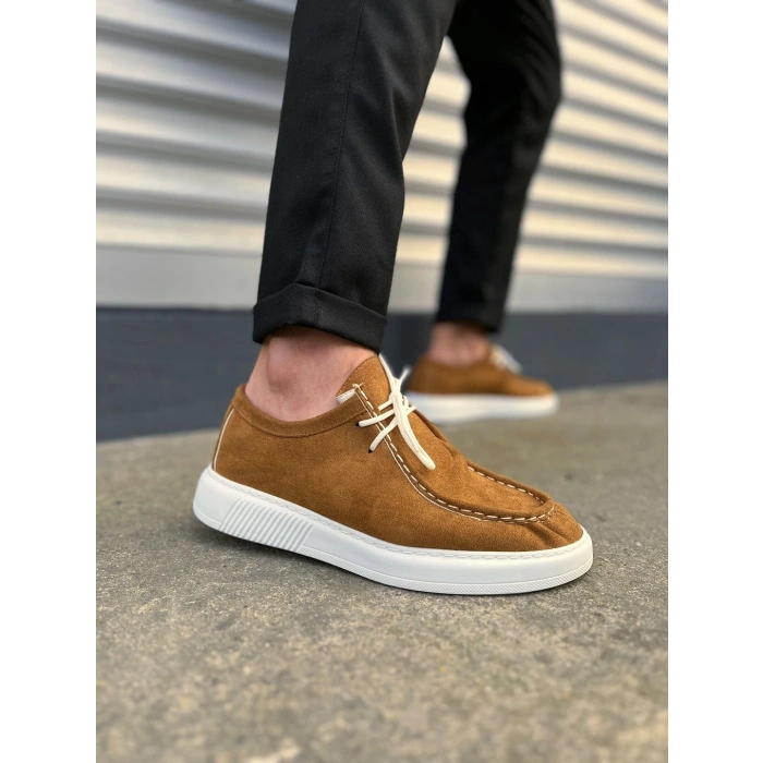 JY170 Tornado Bağcıklı Süet Erkek Günlük Spor Klasik Ayakkabı SBT - Taba