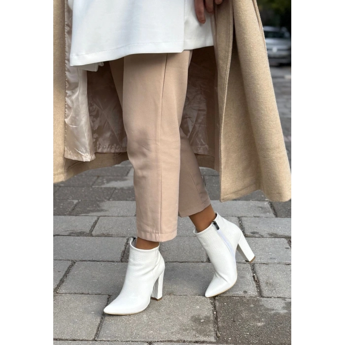 Loora Siyah Cilt Topuklu Bot