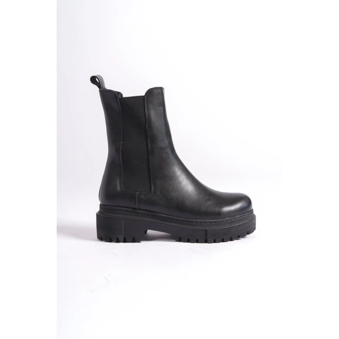 LORA Bağcıksız Lastikli Ortopedik Taban Kadın Bot CST - Siyah