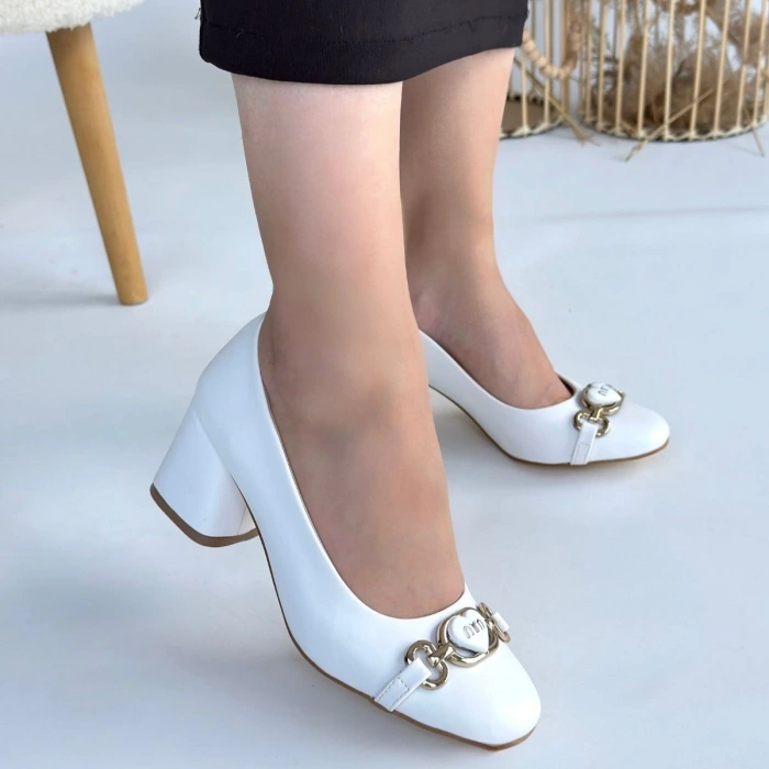 Lucky Siyah Cilt Topuklu Ayakkabı