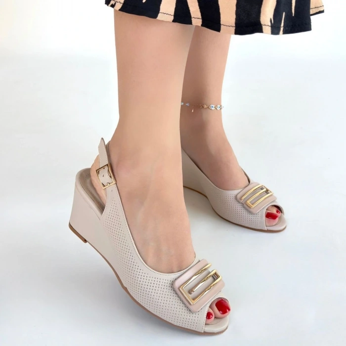 Mamba Siyah Cilt Dolgu Topuk Ayakkabı