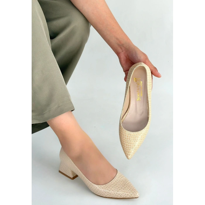 Meort Siyah Rugan Topuklu Ayakkabı