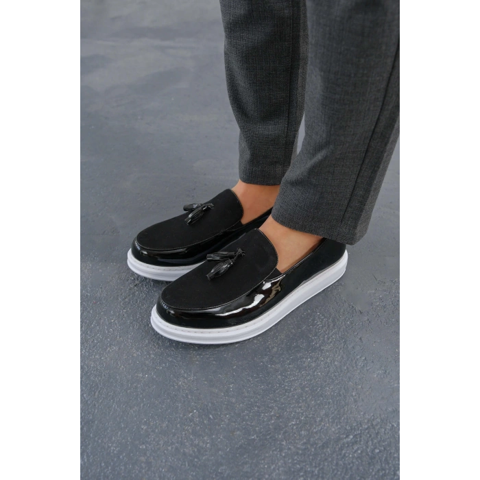 MN002 - RBT Loafer Verniciata Erkek Ayakkabı SIYAH