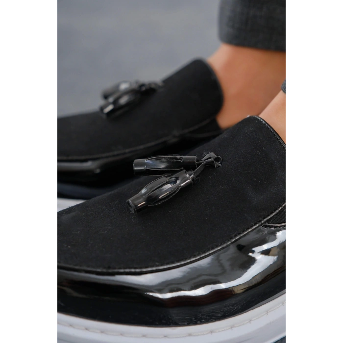MN002 - RBT Loafer Verniciata Erkek Ayakkabı SIYAH