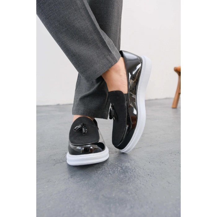 MN002 - RBT Loafer Verniciata Erkek Ayakkabı SIYAH