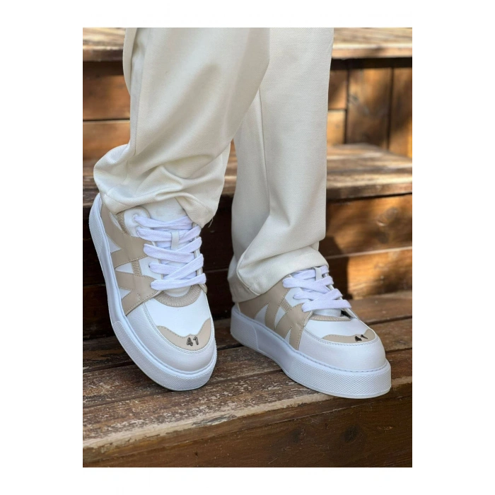 MN2407 - CBT Star-X Erkek Spor Ayakkabı BEYAZ / BEJ