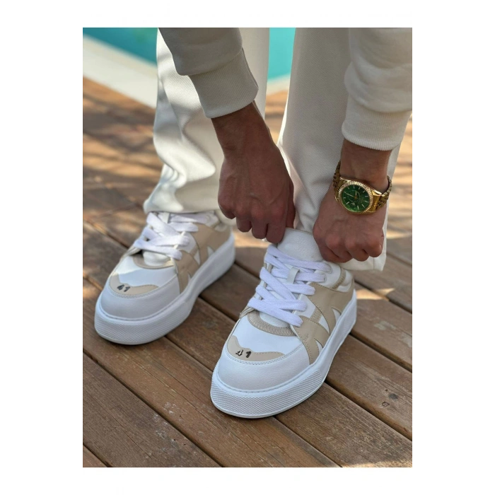 MN2407 - CBT Star-X Erkek Spor Ayakkabı BEYAZ / BEJ