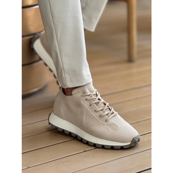 MN2409 - Triko Erkek Ayakkabı BEJ