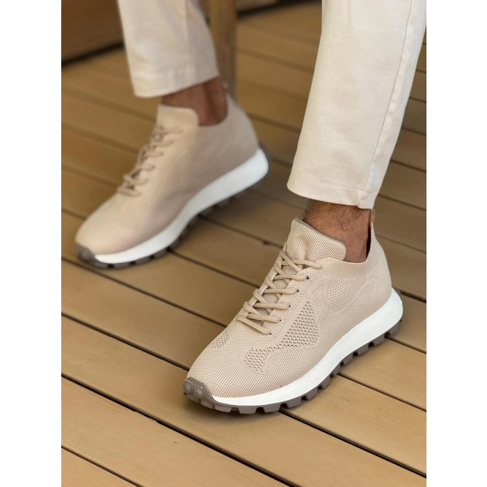 MN2409 - Triko Erkek Ayakkabı BEJ