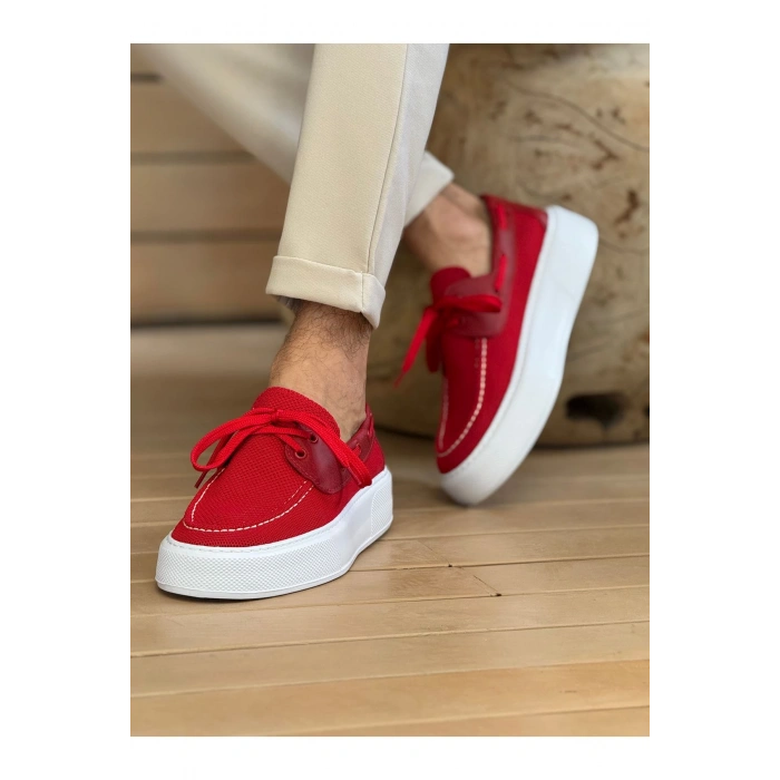 MN2602 - Triko Erkek Ayakkabı KIRMIZI