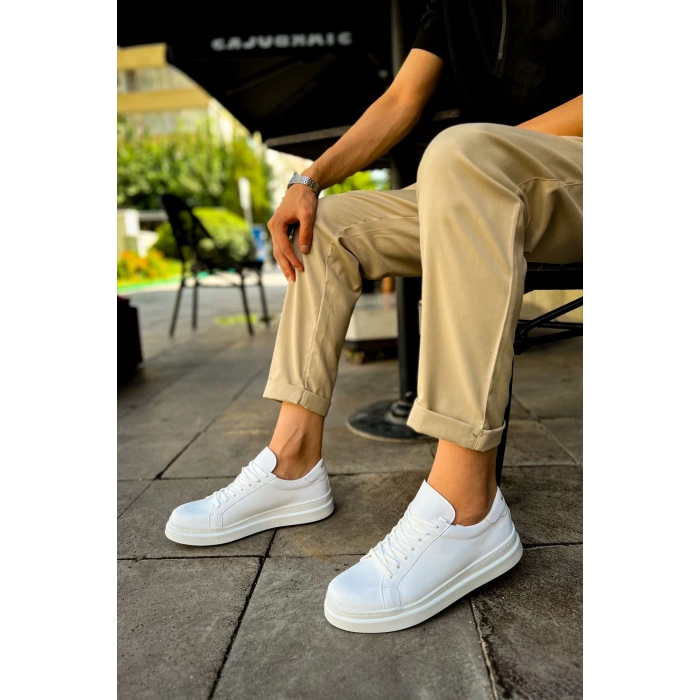 MN979 - Santoni CRT Spor Erkek Ayakkabı BEYAZ