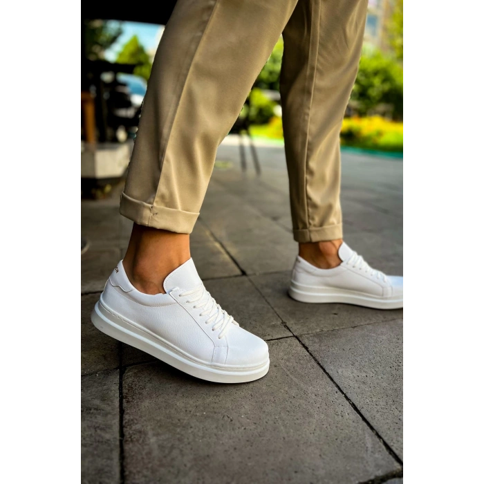 MN979 - Santoni CRT Spor Erkek Ayakkabı BEYAZ