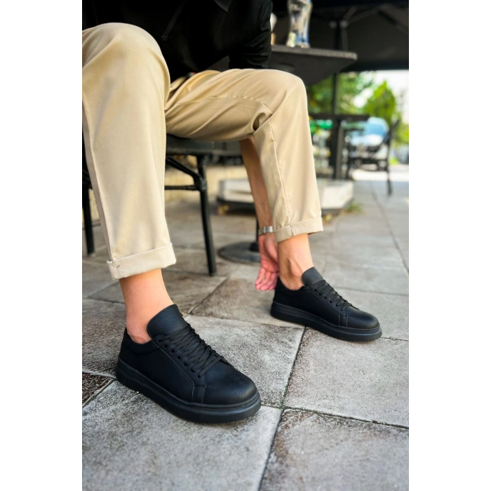 MN979 - Santoni CRT Spor Erkek Ayakkabı SIYAH