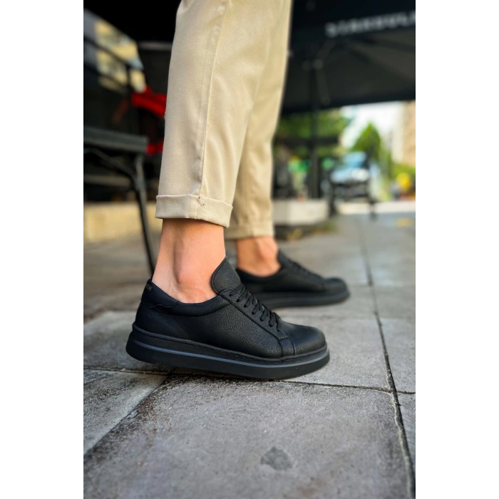 MN979 - Santoni CRT Spor Erkek Ayakkabı SIYAH