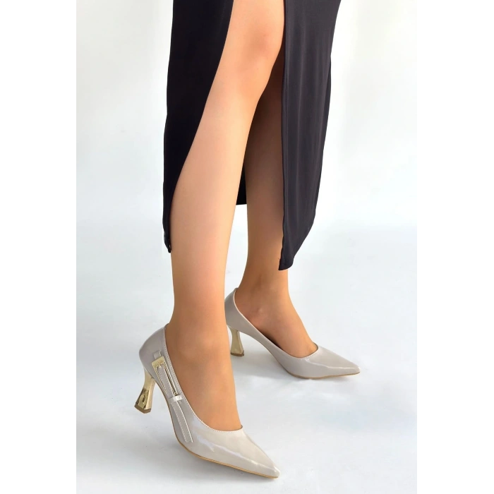 Motya Kırmızı Rugan Topuklu Ayakkabı