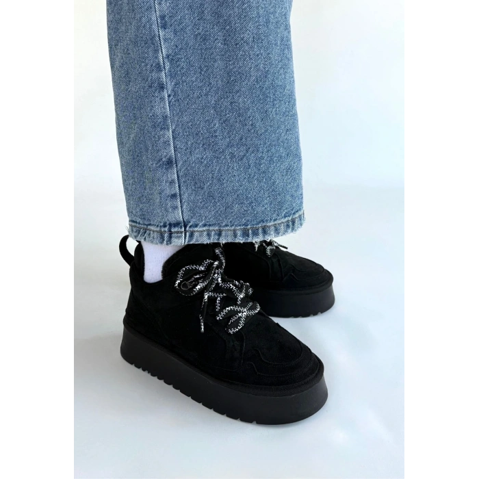 Muden Bej Süet Bağcıklı Bot