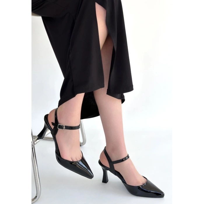 Suden Bordo Rugan Topuklu Ayakkabı