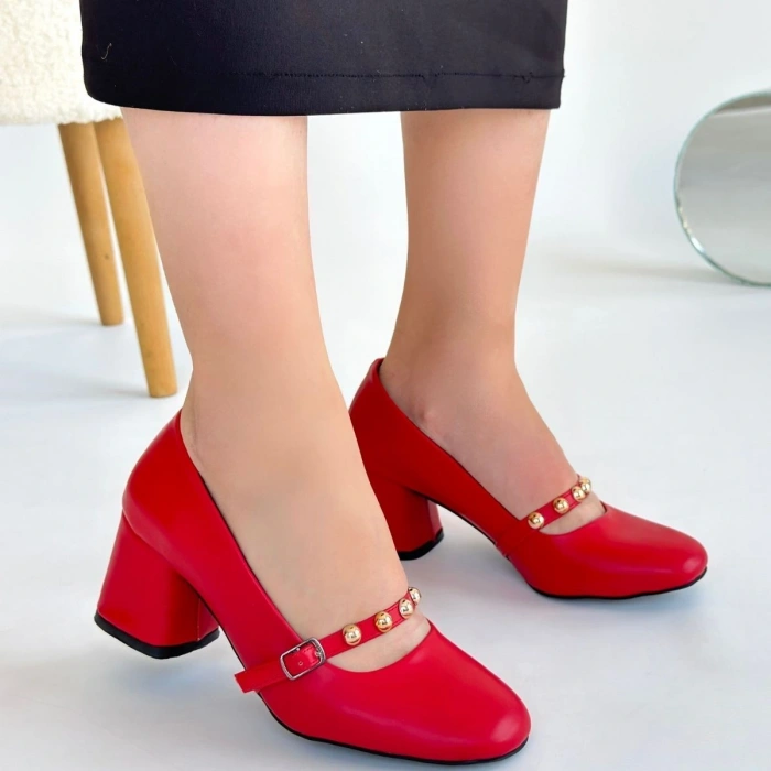 Tino Bej Cilt Topuklu Ayakkabı